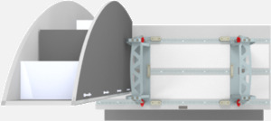 Hillaero TRANSMEDIC FAA certified mountable bracket for Air Ambulance Airmed Helicopter or Fixed Wing Aircraft TOP